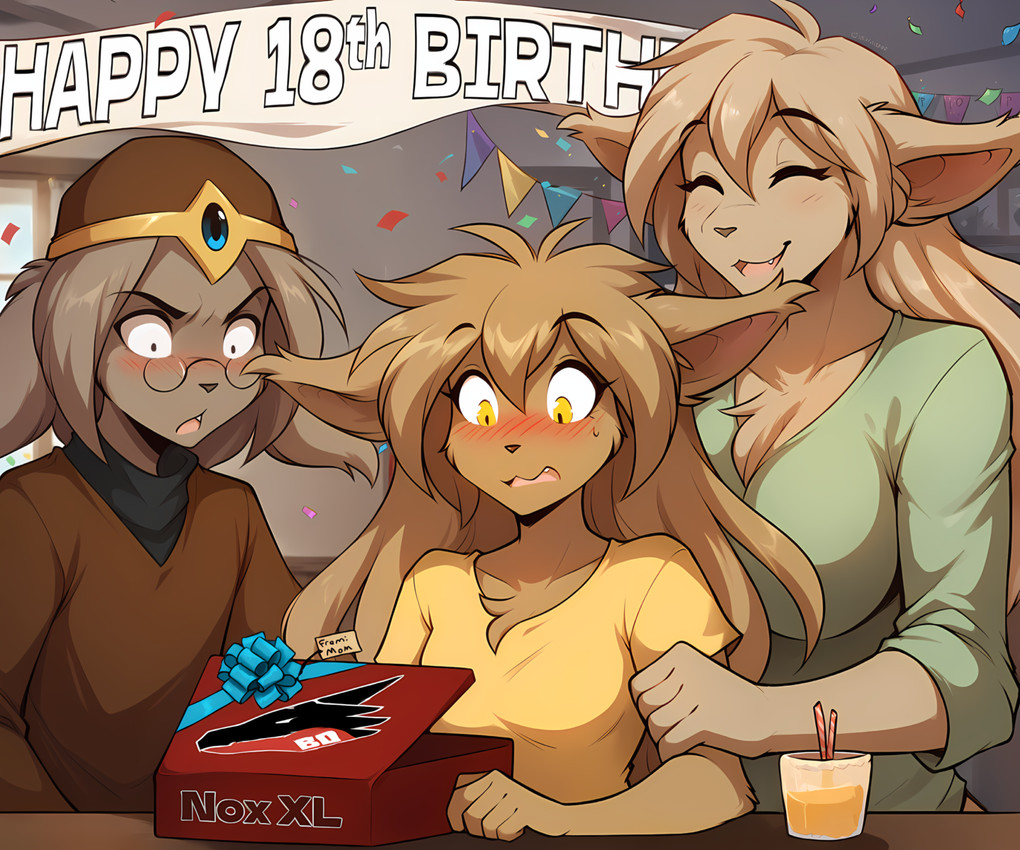 king adelaide, lynn, madelyn adelaide, and webcomic character (twokinds) directed by anontk
