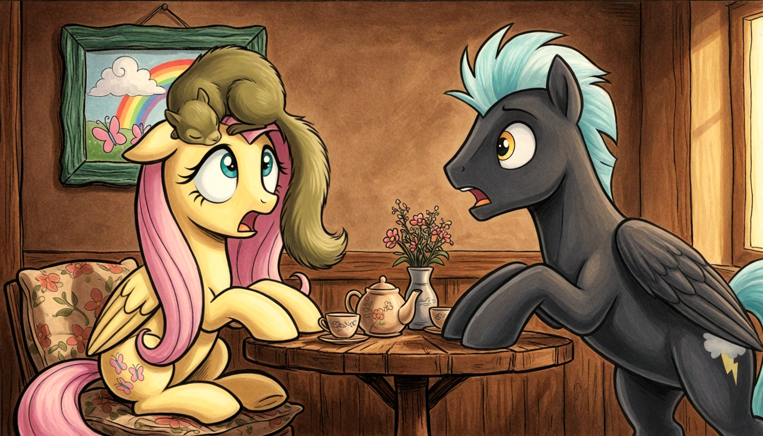 fluttershy and thunderlane (friendship is magic and etc) directed by tyto4tme4l