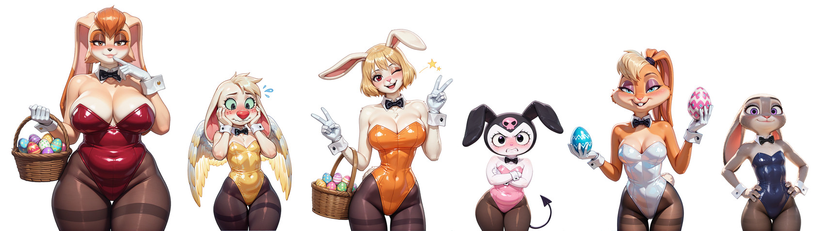 carrot, vanilla the rabbit, angel gabby, judy hopps, lola bunny, and etc (sonic the hedgehog (series) and etc) directed by kingkoom