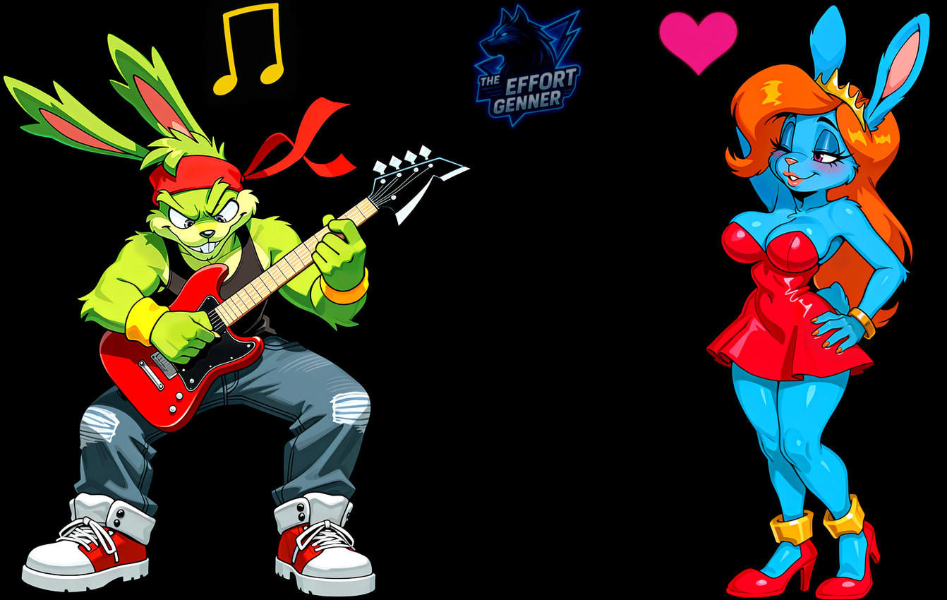 eva earlong and jazz jackrabbit (jazz jackrabbit (series) and etc) directed by thebigbradwulf