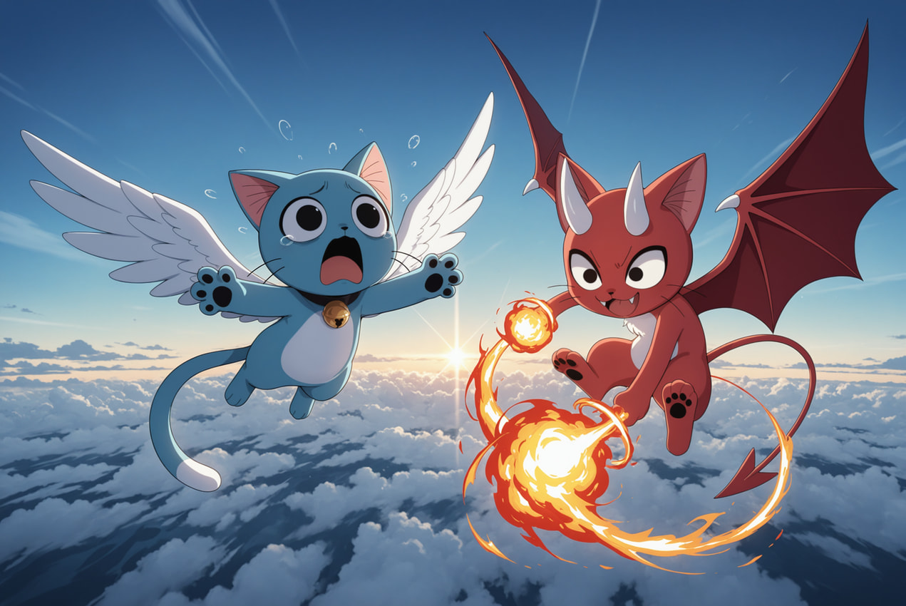 fan character, happy, and happy the red (fairy tail) directed by j00ooe