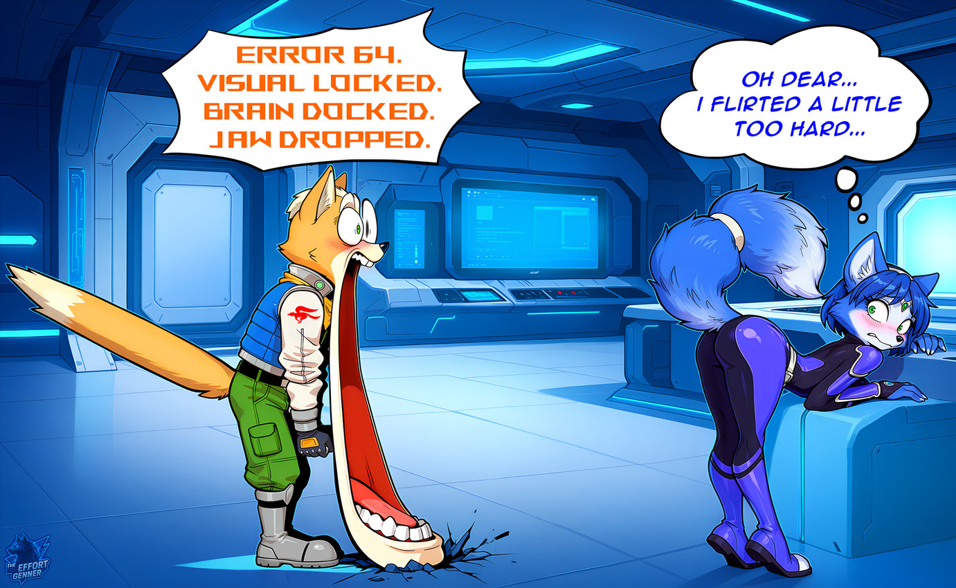 fox mccloud and krystal (nintendo and etc) directed by thebigbradwulf