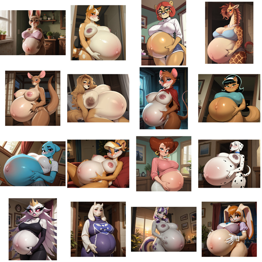 stella, twilight velvet, mabel, vanilla the rabbit, nicole watterson, and etc (sonic the hedgehog (series) and etc) directed by gridanon