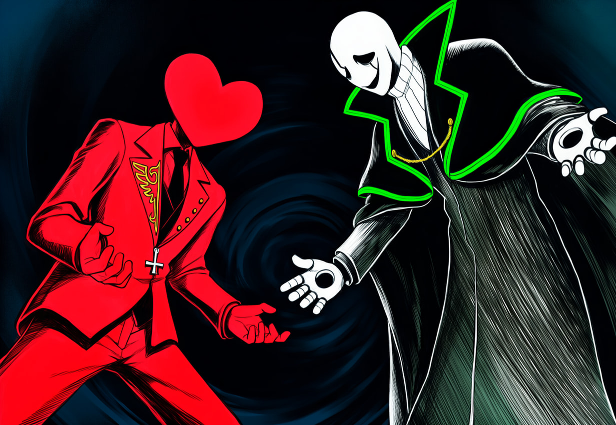 battler ushiromiya and gaster (umineko when they cry and etc) directed by yasuhikonsfw