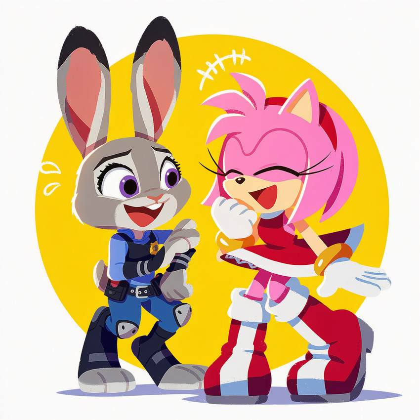 amy rose and judy hopps (sonic the hedgehog (series) and etc) directed by turkey (director)