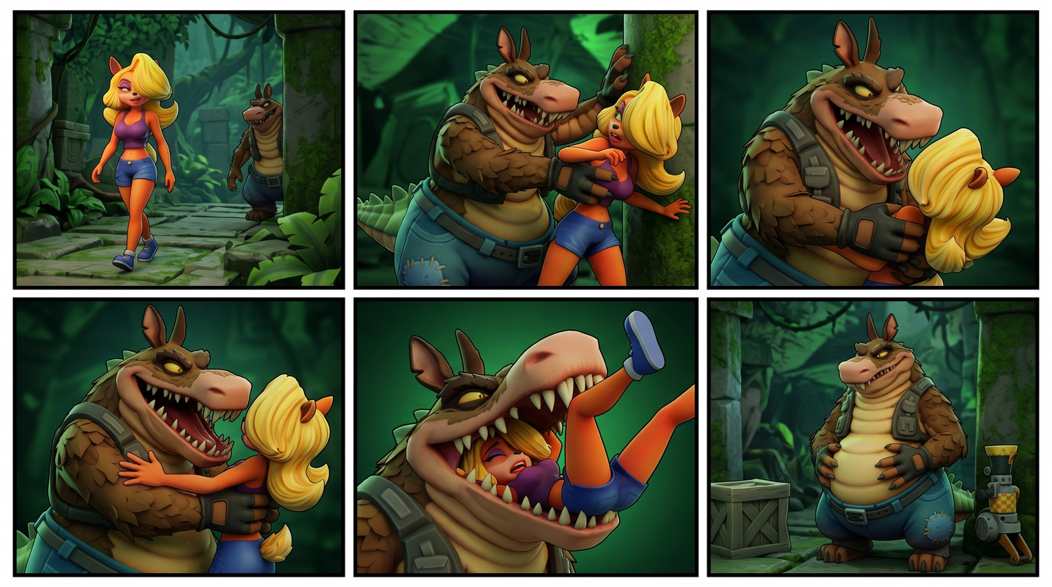 dingodile and tawna bandicoot (crash bandicoot (series) and etc) directed by stephanie raccoon
