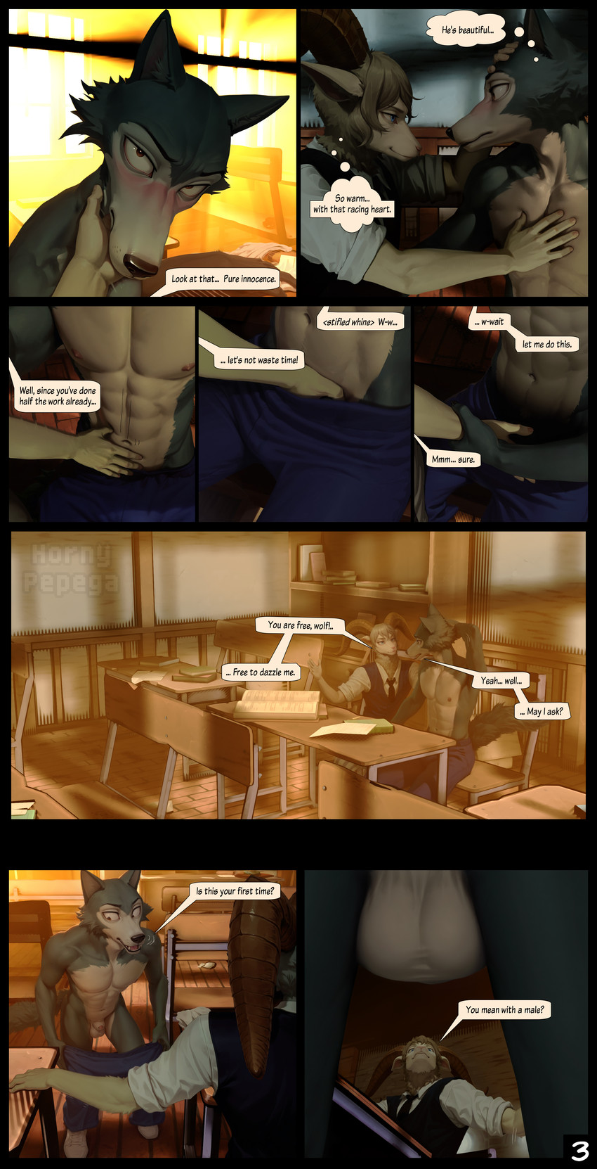 legoshi and pina (beastars) directed by horny pepega