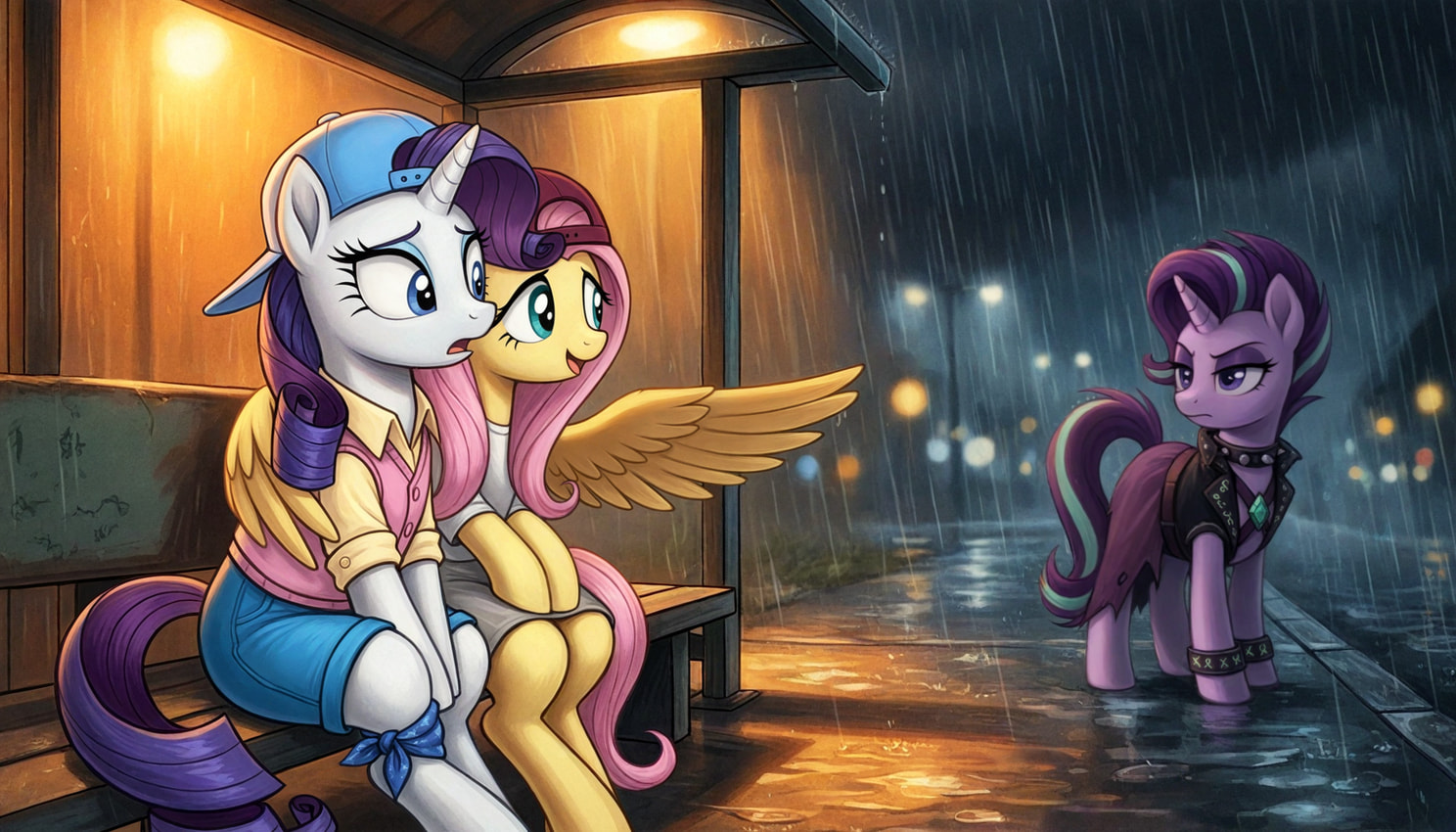 fluttershy, rarity, and starlight glimmer (friendship is magic and etc) directed by tyto4tme4l