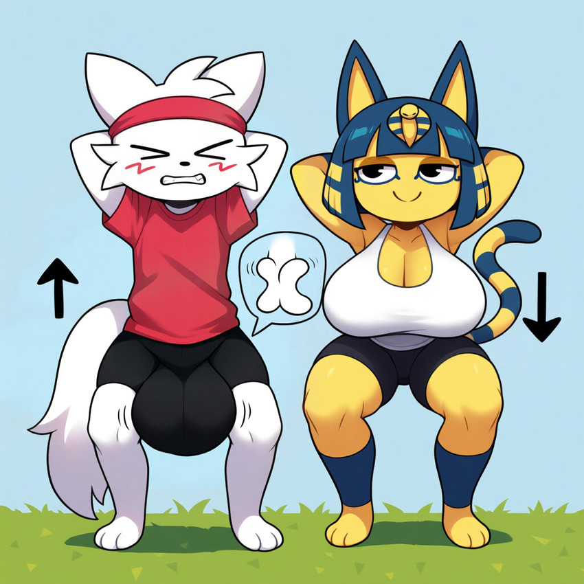 ankha and silly cat (boykisser (meme) and etc) directed by yasuhikonsfw