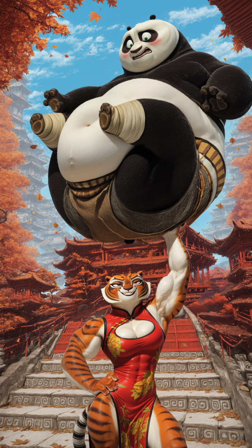 master po ping and master tigress (kung fu panda and etc) directed by gridanon