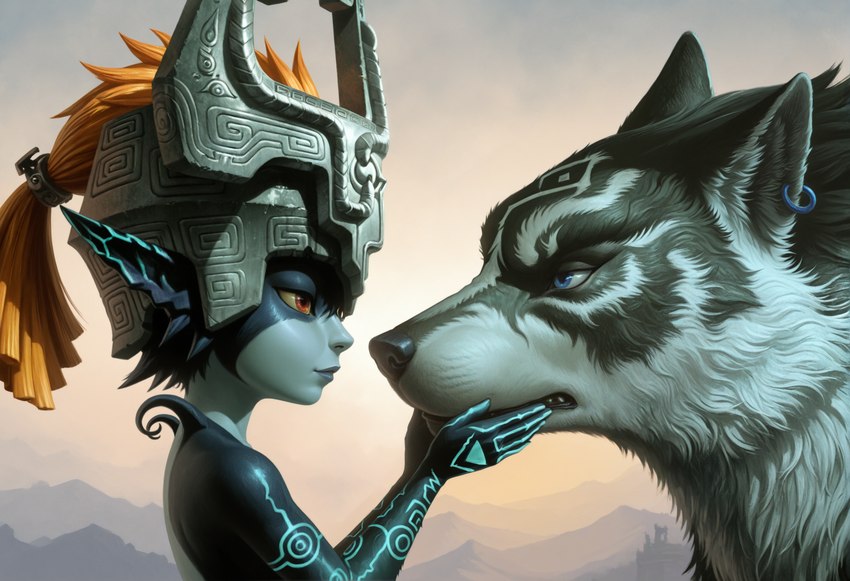 link and midna (the legend of zelda twilight princess) directed by tamrad