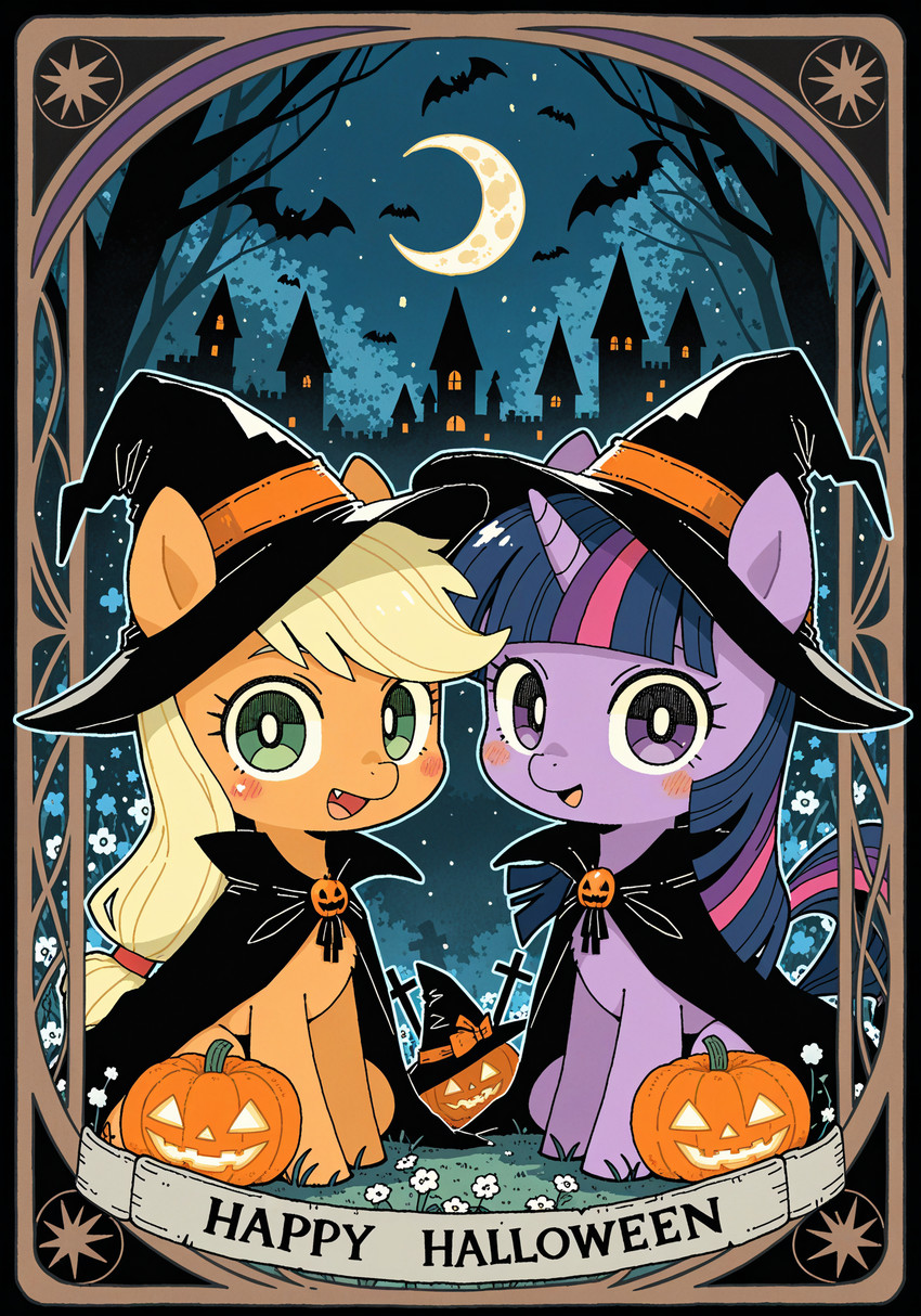 applejack and twilight sparkle (friendship is magic and etc) directed by chilon249