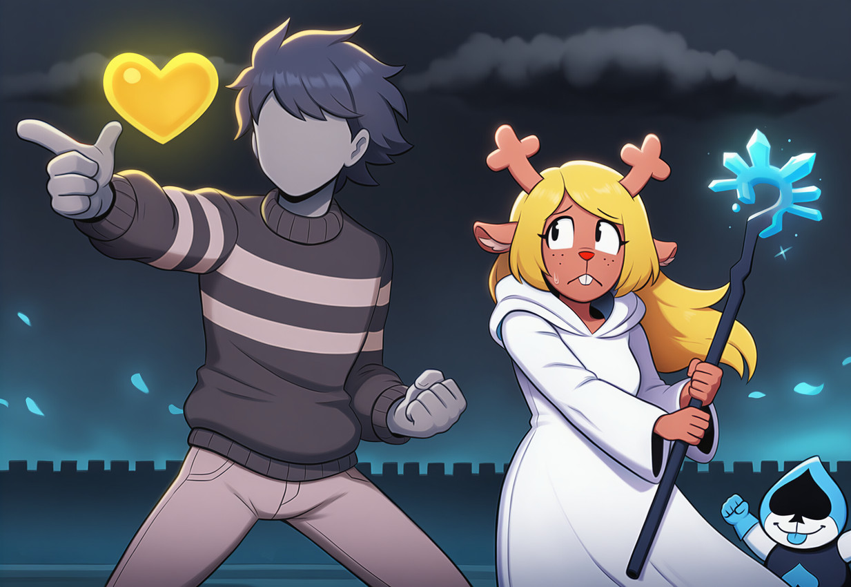 lancer and noelle holiday (undertale (series) and etc) directed by yasuhikonsfw