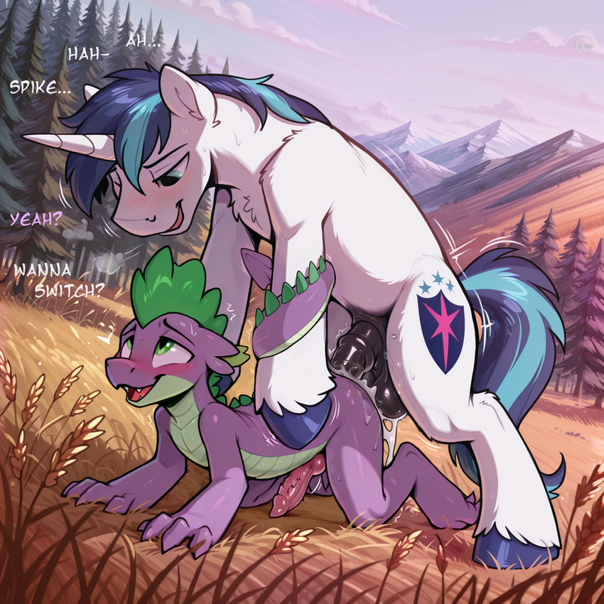 shining armor and spike (friendship is magic and etc) directed by georgus