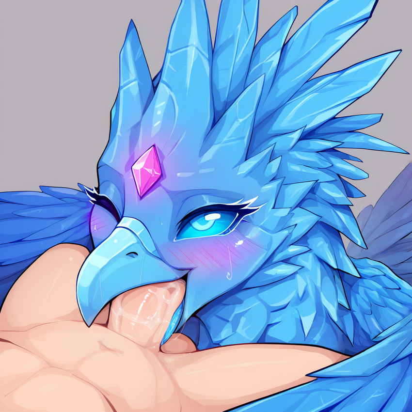 balls beak beak_fetish beak_play beak_sex beakjob bestiality blue_body blue_eyes blush bodily_fluids duo erection eyelashes feathers fellatio female female_focus female_on_human female_penetrated feral feral_penetrated forehead_gem genitals human_on_feral human_penetrating human_penetrating_female human_penetrating_feral ice interspecies long_eyelashes male male/female male_on_feral male_penetrating male_penetrating_female male_penetrating_feral offscreen_male one_eye_closed oral penetration penile penis saliva saliva_on_penis sex simple_background video_games wings wounded anonymous_director unknown_director league_of_legends riot_games tencent anivia_(lol) avian bird elemental_creature human mammal mythological_avian mythological_firebird phoenix