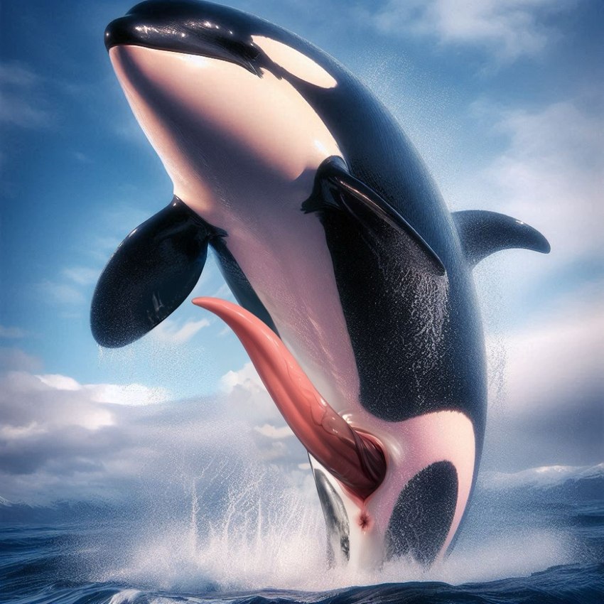 animal_genitalia animal_penis anus bing_image_creator cetacean_genitalia cetacean_penis detailed_background erection feral fin genitals jumping male penis prehensile_penis sea solo stable_diffusion tapering_penis water eclipsetheorca cetacean delphinoid mammal marine oceanic_dolphin orca toothed_whale detailed