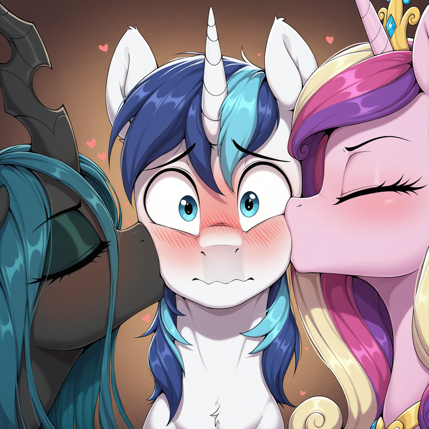 princess cadance, queen chrysalis, and shining armor (friendship is magic and etc) directed by agromov