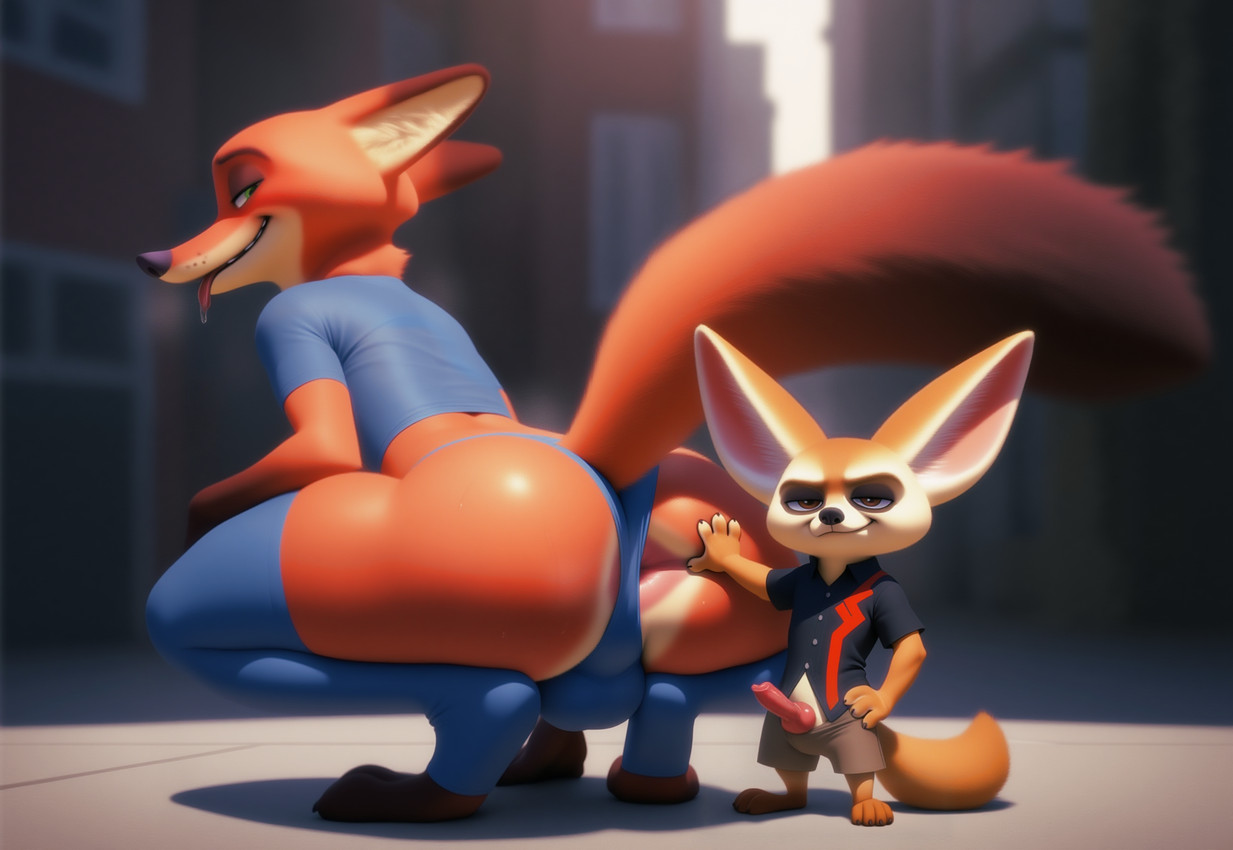 finnick and nick wilde (zootopia) directed by yoshiba