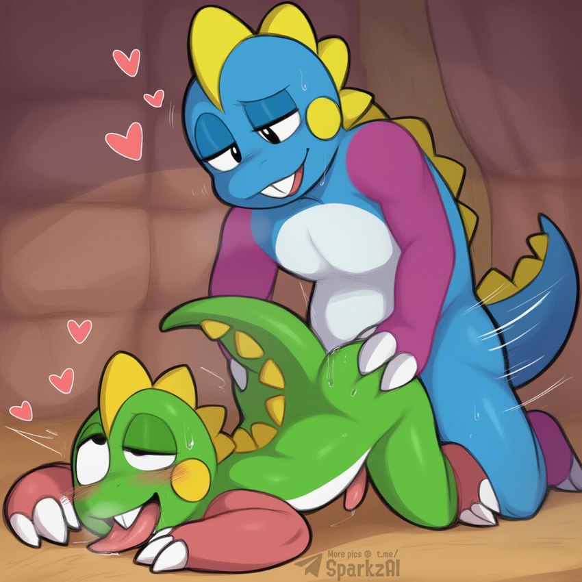 <3 all_fours anal anal_penetration anthro anthro_on_anthro anthro_penetrated anthro_penetrating anthro_penetrating_anthro biped blue_body blue_scales blush bodily_fluids brother brothers butt butt_grab claws doggystyle duo erection from_behind_position fucked_silly genital_fluids genitals green_body green_scales half-closed_eyes hand_on_butt incest_(lore) looking_pleasured male male/male male_penetrated male_penetrating male_penetrating_male mythology narrowed_eyes nude open_mouth penetration penile penile_penetration penis precum saliva scales sex sibling smile sweat tail teeth text tongue tongue_out twins sergalbutt bubble_bobble bob_(bubble_bobble) bub_(bubble_bobble) bubble_dragon dragon mythological_creature mythological_scalie reptile scalie 1:1 signature url