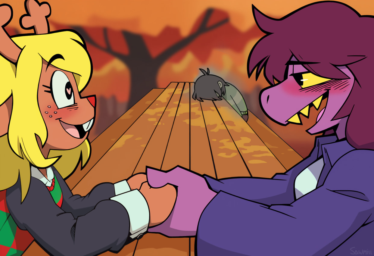 kris, noelle holiday, and susie (undertale (series) and etc) directed by sawmill