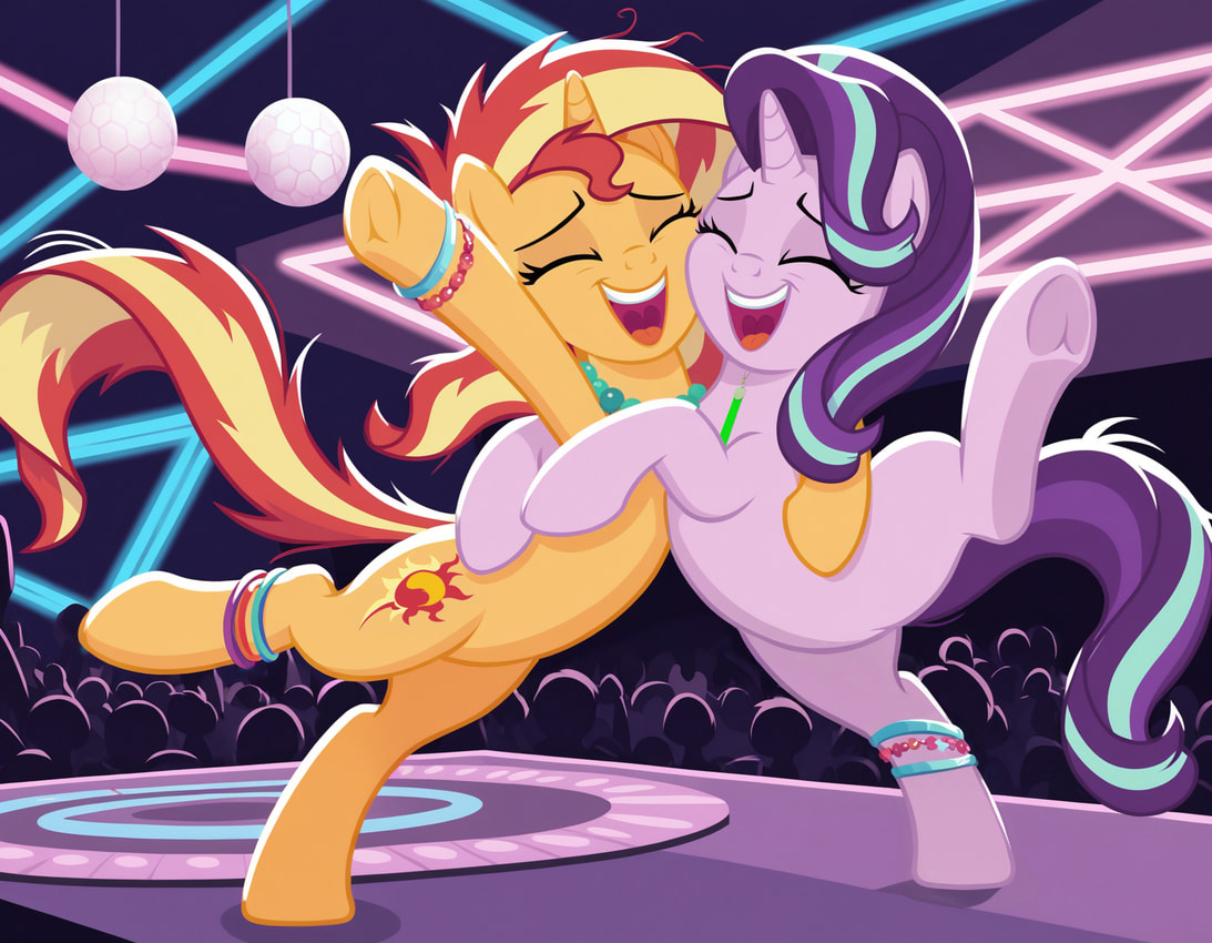 starlight glimmer and sunset shimmer (friendship is magic and etc) directed by tyto4tme4l